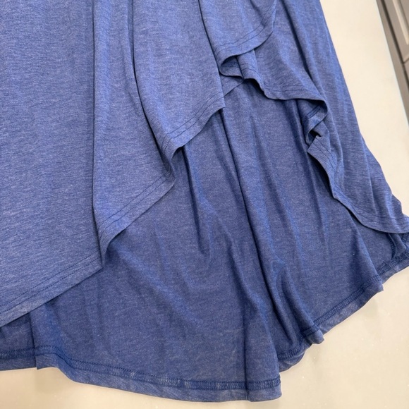 Halara Women’s Dress Deep V Neck Hi-Low Crossover Hem Flown Blue Sz M NWT - Picture 15 of 15